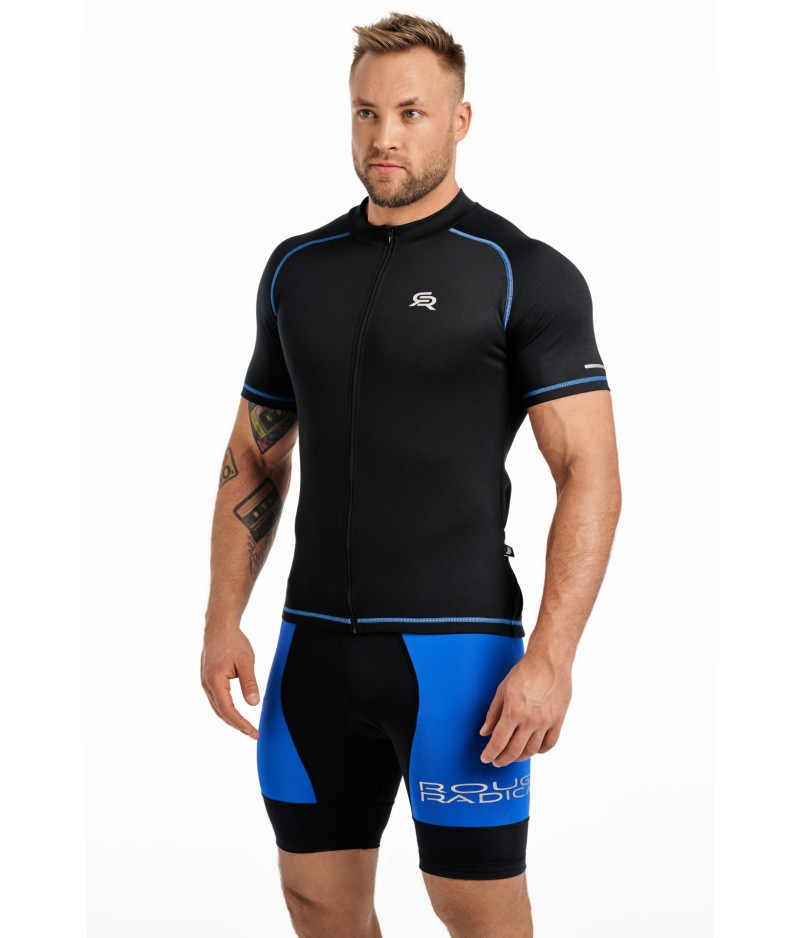 Велосипедна футболка Radical CROSS-SX чорний / синій (CROSS-SX-blue) — L