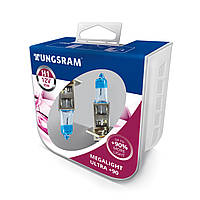 Автолампа галоген Tungsram H1 55W 12V (2 шт. пластикбокс) Megalight Ultra +90% GI, код: 6725726