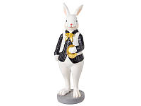 Статуэтка Lefard Пасхальный Кролик в черном 7х7х21 см Белый (AL186556) VA, код: 7887627