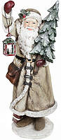Фигура декоративная Santa с елкой и фонариком 98 см с LED-подсветкой бежевый Bona DP43087 TO, код: 6869673