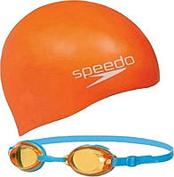 Набор для плавания Speedo JET V2 SWIM SET JU оранжевый Дет OSFM арт 8-09302B996-1