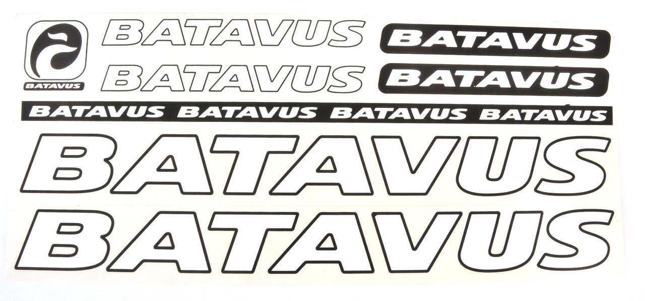 Наклейка Batavus на раму велосипеда, білий (NAK040)