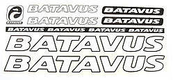 Наклейка Batavus на раму велосипеда, білий (NAK040)