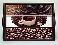 Кухонна таця на подушці Coffee 12 Lora SK17333 KA, код: 7430885