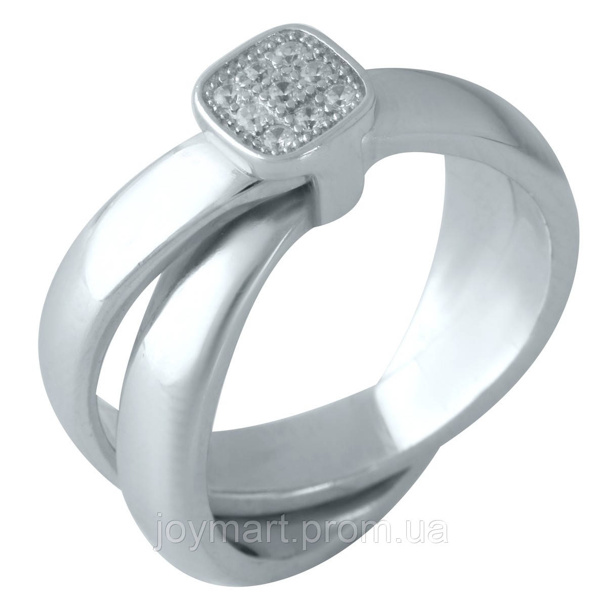 Серебряное кольцо SilverBreeze с фианитами 16 размер (1957264) JM, код: 1491976 - фото 1 - id-p2009924476
