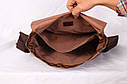 Чоловіча сумка зі шкірозамінника  LV3057455 коричнева, фото 4