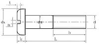 DIN 920 Винт с уменьшенной цилиндрической головкой и прямым шлицем