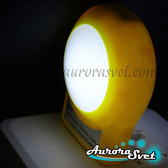 Світлодіодний нічник white 220V. Нічник від мережі. LED нічник із датчиком.