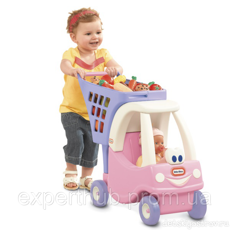 Машинка-каталка с корзиной для покупок Pink Little Tikes IR28513 EH, код: 7725989 - фото 4 - id-p2010055874