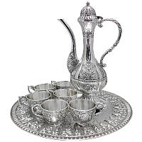 Набор подарочный кувшин и чашки на подносе Silver roses Sabefet ТSS33041 GR, код: 7425131