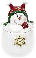Банка Bona керамическая Горячий снеговик 550 мл в красной шапочке DP37897 TO, код: 7425756