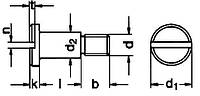 DIN 923 Винт ступенчатый установочный с цилиндрической головкой