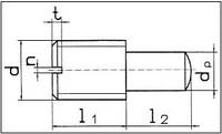 DIN 926 Винт без головки со шлицем и цапфой