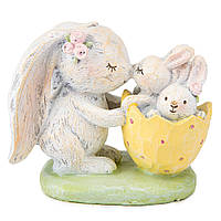 Фігурка інтер'єрна Rabbit with babies 12 см Lefard AL117958 TN, код: 7523036