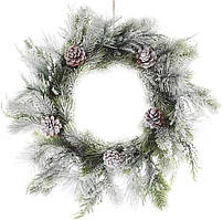 Декоративний новорічний вінок штучна хвоя з шишками Bona DP99988 SC, код: 6874496