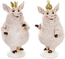 Набір 2 декоративних фігурки Королівські свинки 9х9х17 см Bona DP42076 KB, код: 6869509