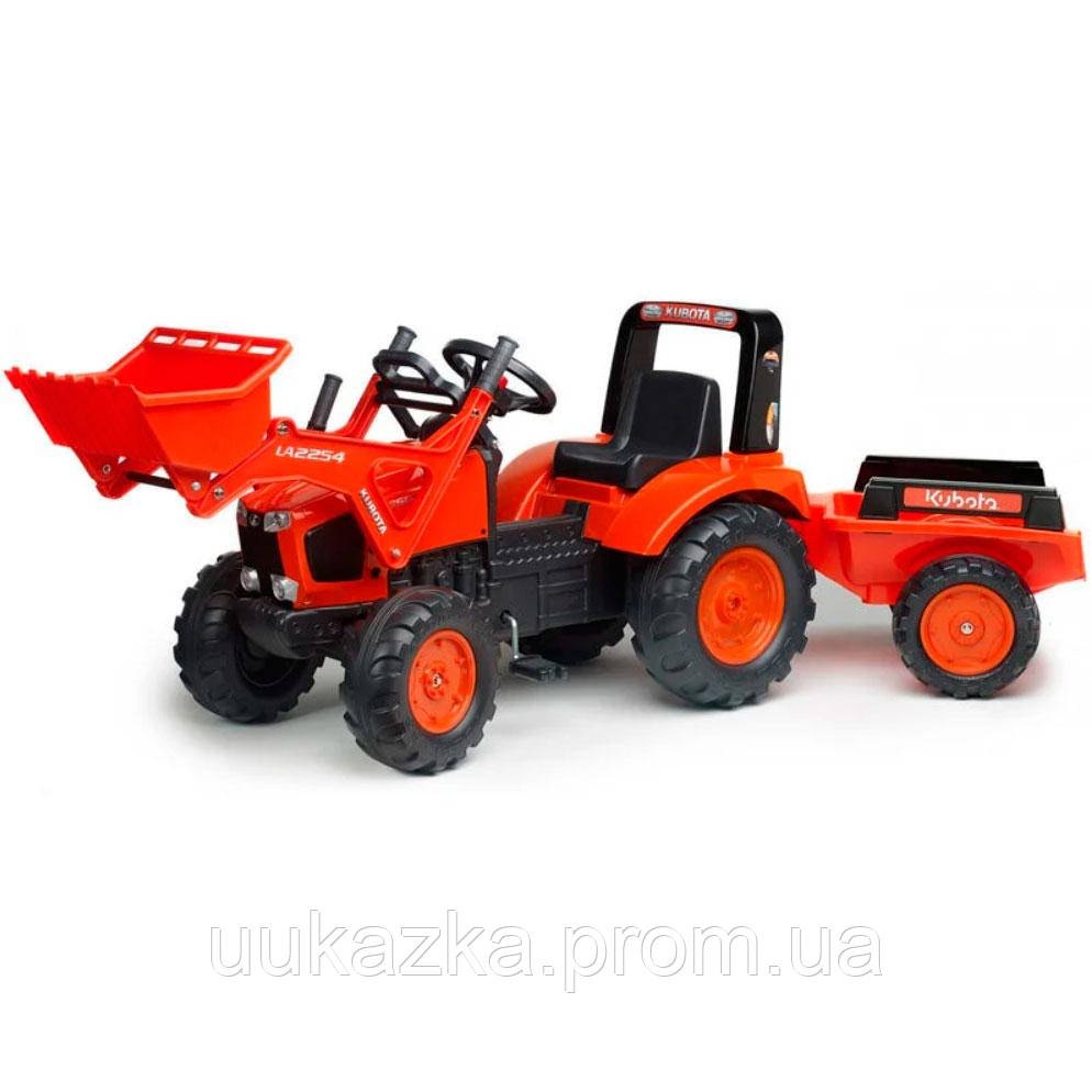 Педальный трактор для детей с прицепом и ковшом Kubota Red Falk IG31850 UK, код: 7425033 - фото 1 - id-p2010153809