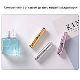 Набір 3 шт атомайзер/ флакон/дозатор для парфумів 5 мл три кольори срібло золото рожевий (GS-113097), фото 4