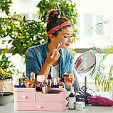 Органайзер/бокс/підставка для косметики настільна BD-1005 Рожевий (GS-113086), фото 4