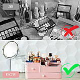 Органайзер/бокс/підставка для косметики настільна BD-1005 Рожевий (GS-113086), фото 9