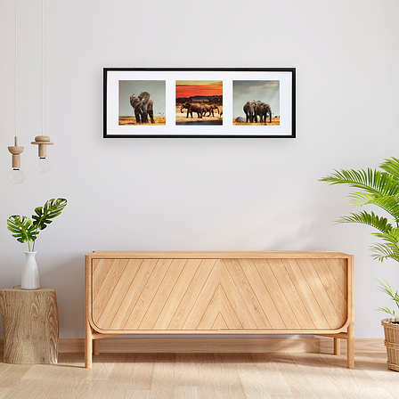 Фотокартина в дерев'яній рамі Trio 4 35х100 см POS-35100-025, фото 3