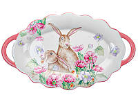 Сервировочное блюдо Bunnies in flowers Lefard AL84697 FG, код: 7427135