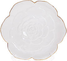 Закусочні тарілки 23х21.5х3 см White-Gold Rose Bona DP118444 SC, код: 7523308