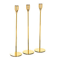 Декоративні свічники Golden simplicity 3 штуки Lefard AL96567 NC, код: 6675668