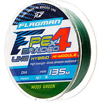 Шнур Flagman PE Hybrid F4 MossGreen 135м 0.19мм 26135-019