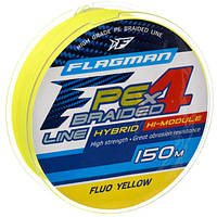 Шнур Flagman PE Hybrid F4 150м Fluo Yellow 0.26мм 25150-026