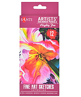 Набор цветных карандашей Santi Highly Pro 12 шт