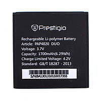 Аккумулятор PAP4020 для Prestigio 3050 MultiPhone PAP Duo 1700 mAh (01877-2) JM, код: 137705