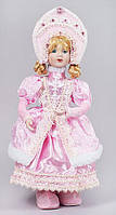 Новорічний декор на стіл фігура-лялька Снігурочка в рожевому 43 см Bona DP42978 NC, код: 7431085