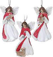 Набір 6 підвісних декоративних фігурок Дама ангел 10 см Bona DP113865 NC, код: 7431245