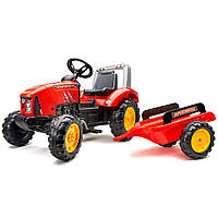 Педальный трактор Supercharger Red с прицепом Falk IG83663 DM, код: 7741083