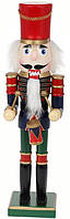 Статуэтка новогодняя Щелкунчик с барабаном 50см, красный с синим и зеленым Bona DP73651 UK, код: 6675234