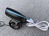 Вело фара та велосипедний сигнал на виносній кнопці Bike Light 7588 акумуляторний велоліхтар microUSB, фото 9