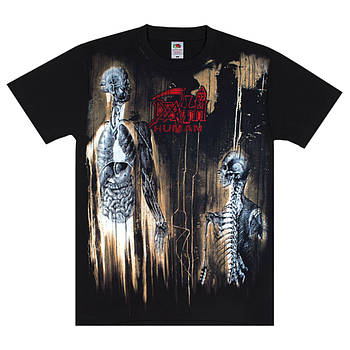Футболка (EU-P) Full print Death "Human" (black t-shirt), Розмір M