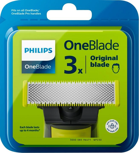 Сменные лезвия Philips OneBlade QP230/50 3шт. (лезвия филипс уан блейд ...