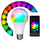 Розумна RGB лампочка E27, TUYA, 9 Вт, Wifi, Bluetooth / Світлодіодна лампочка з регулюванням яскравості, фото 8