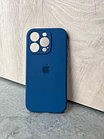 Защитный чехол на Iphone 15 Pro Silicone Case Full Camera Blue Cobalt