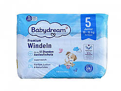 Дитячі одноразові підгузки Babydream Premium 5 Junior 10-16 кг 34 шт. NC, код: 8104958