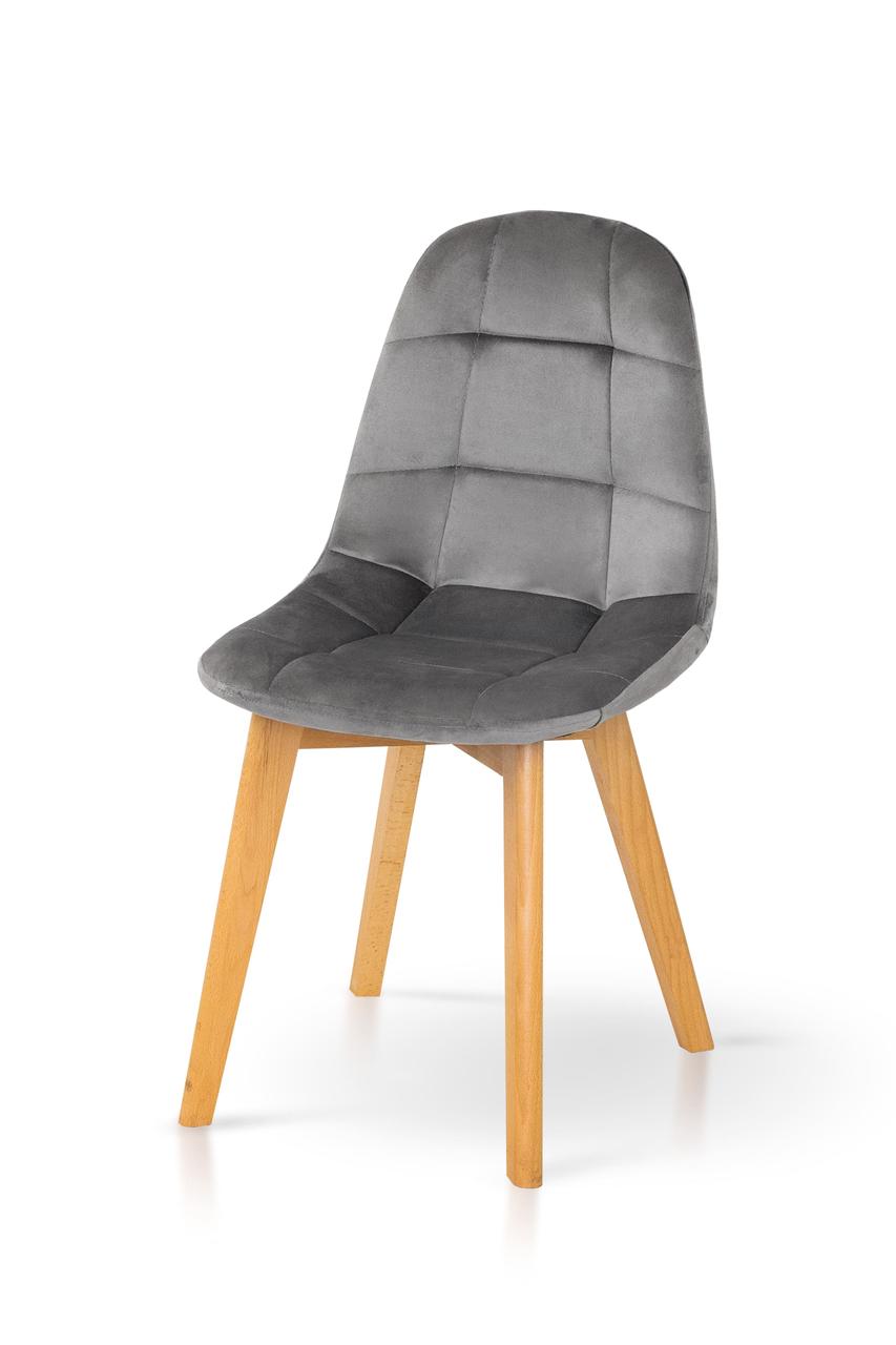 Стілець м'який Ірис (велюр/сірий), фото 1
