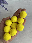 Помпони  " Оксамитові 2.5 см", жовті   250 шт
