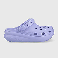 Crocs Classic Crush Violet Clog Original женские, Кроксы на платформе фиолетовые оригинал с коробкой