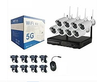Комплект видеонаблюдения 5G KIT WiFi 8ch набор на 8 камер