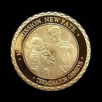 Позолочена сувенірна монета "Термінатор"