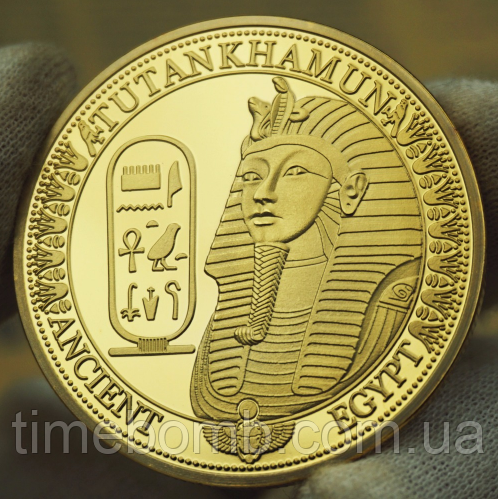 Позолочена сувенірна монета Тутанхамон