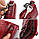 Жіноче шкіряне портмоне Kavis червоне (з ланцюжком), фото 5