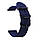 Синій нейлоновий ремінець для годинника з чорною пряжкою 22 мм, фото 2